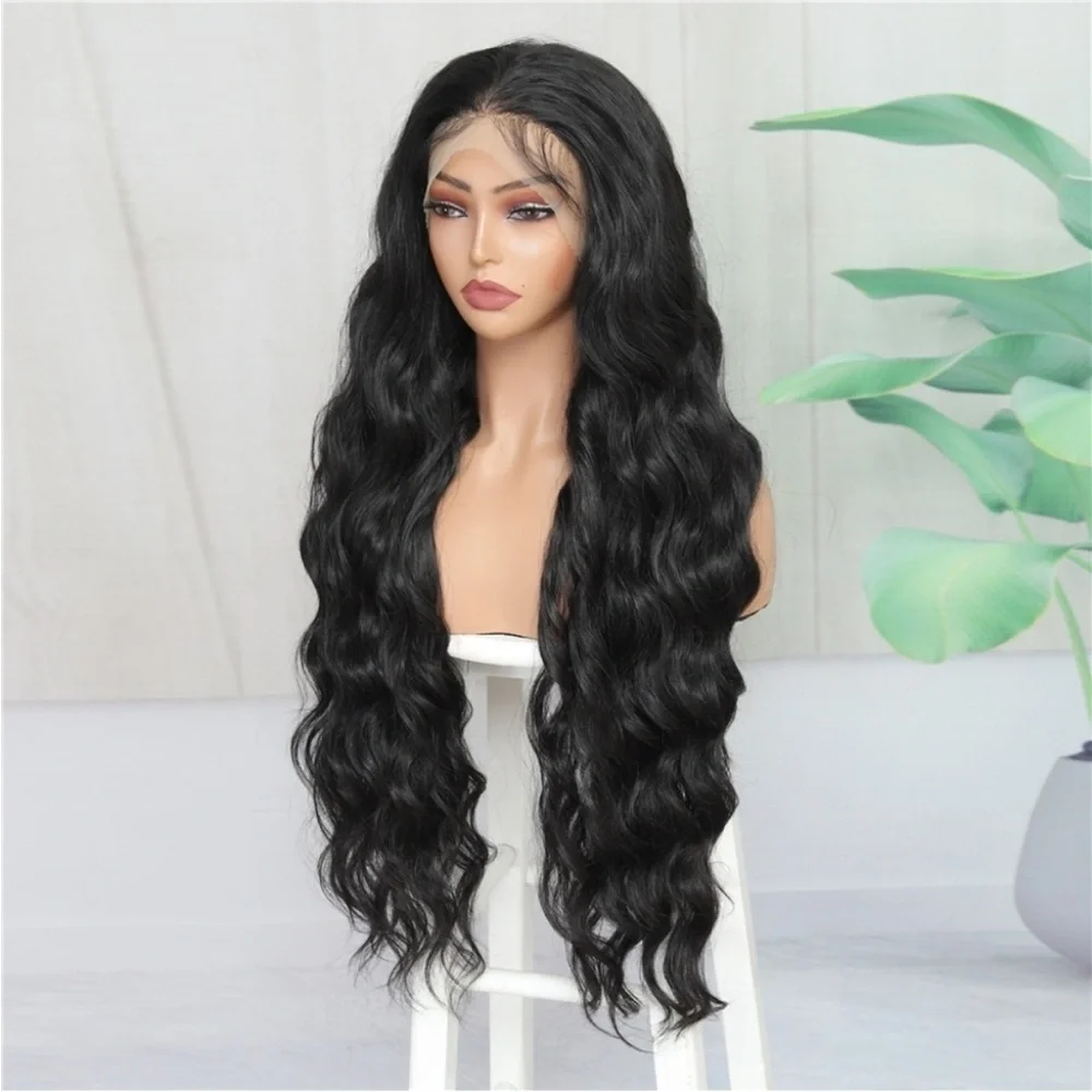 26” BLACK  BODY WAVY Beautiful Lace Front NEW